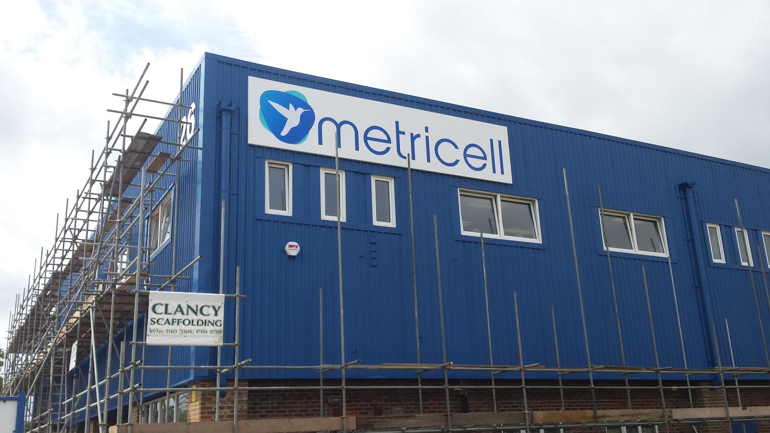 Outdoor signage of Metricell offices