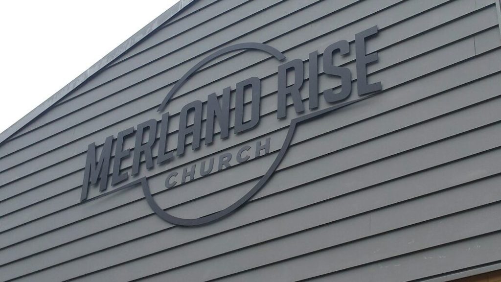 merland rise church signage