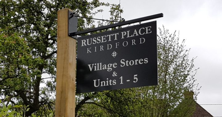 Russet place external sign