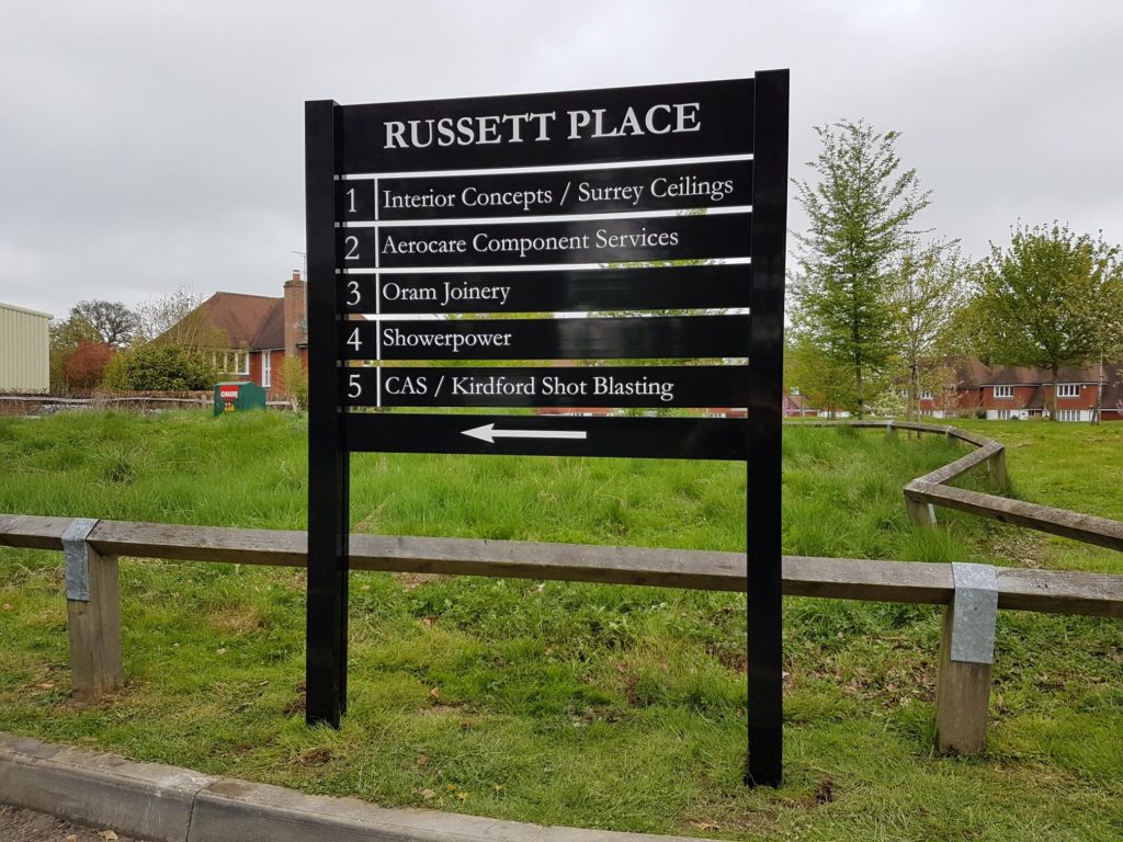 Russet place external sign