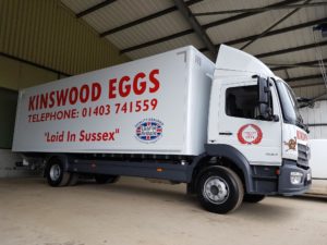 Kinswood eggs vehicle graphic