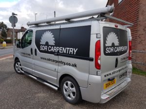 SDR Carpentry vehicle graphic