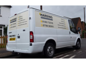 Harding construction vehicle graphic surrey