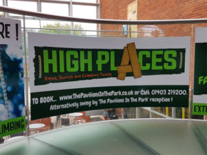 High Places indoor sign