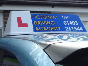 Horsham driving academy sign