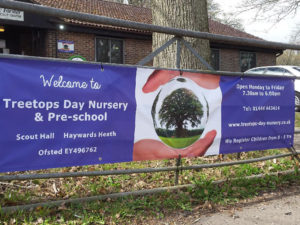 Treetops nursery outdoor graphics