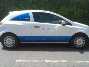 Dorking glass vehicle graphics