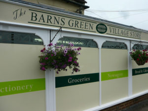 Barns Green Village Store window graphics