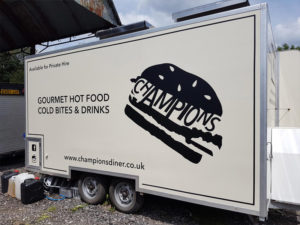 Champions gourmet hot food other vehicle graphics