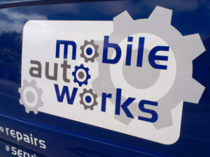 Mobile auto works vehicle graphic sussex