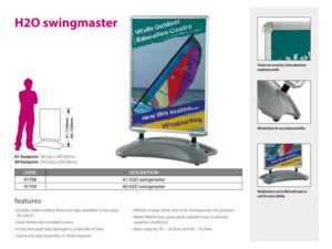 H20 swingmaster signage