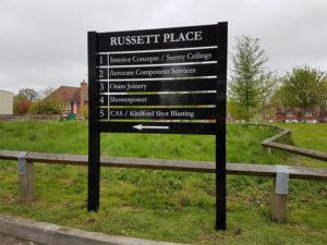 Russett place outdoor sign