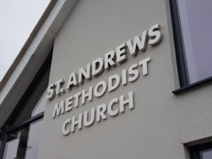 St Andrews methodist church outdoor sign