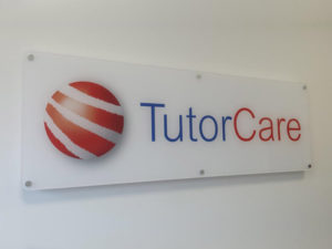 Tutor Care indoor sign