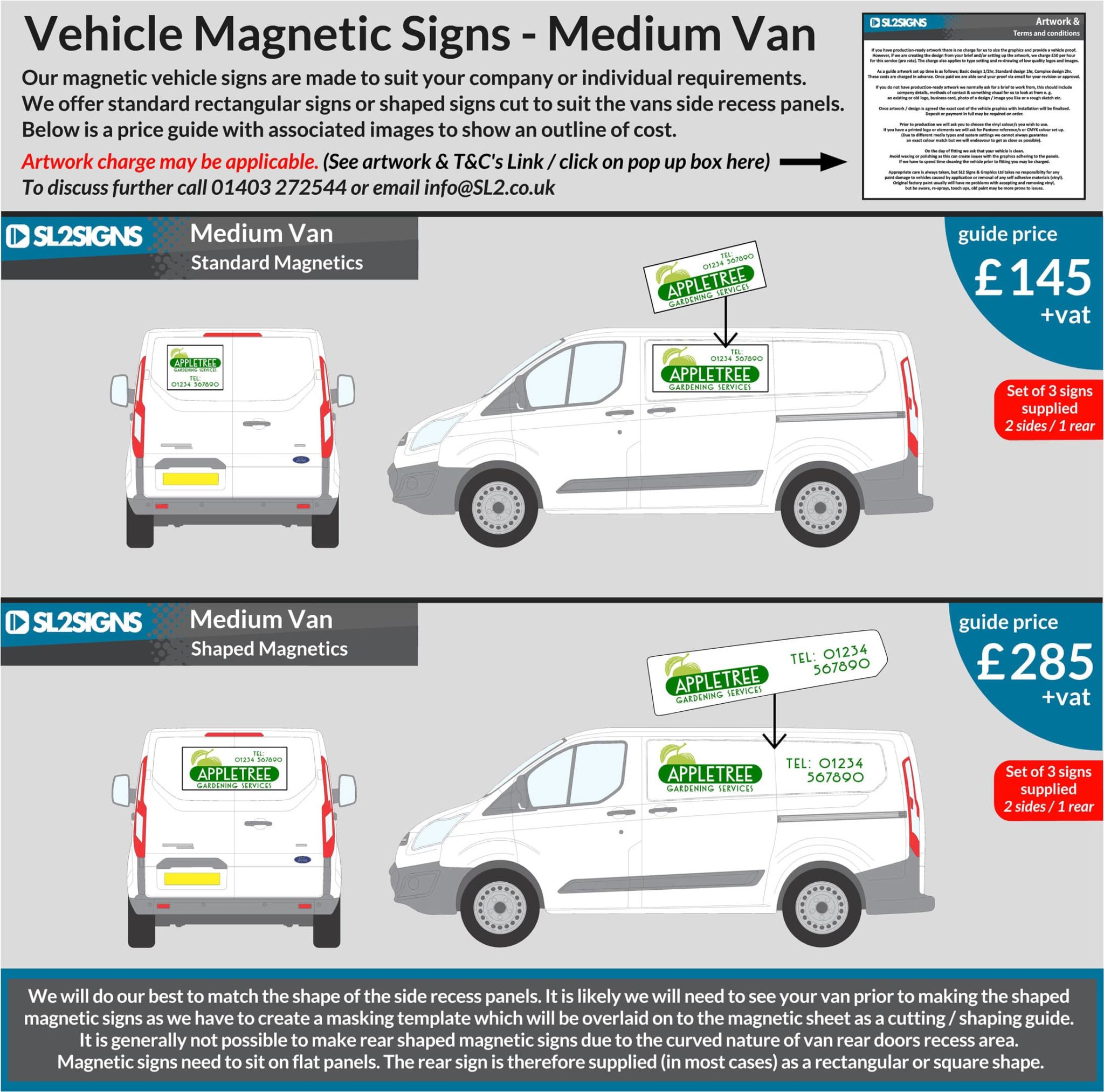 Van Price Guide SL2 Signs