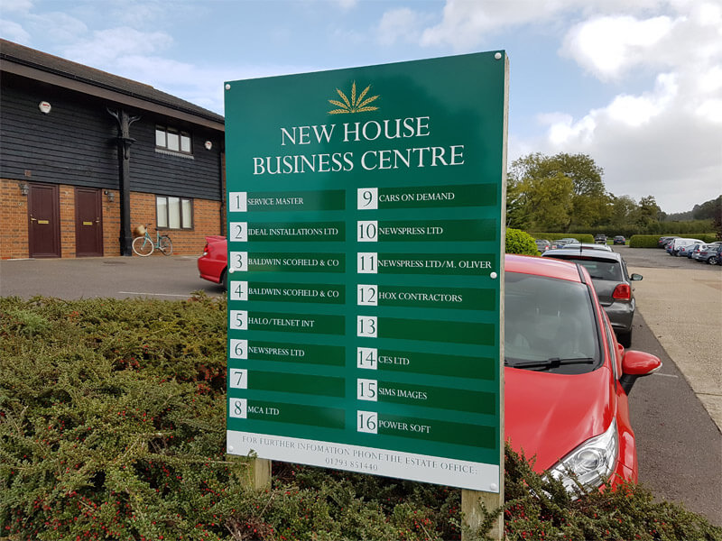 newhouse business centre industrial estate sign