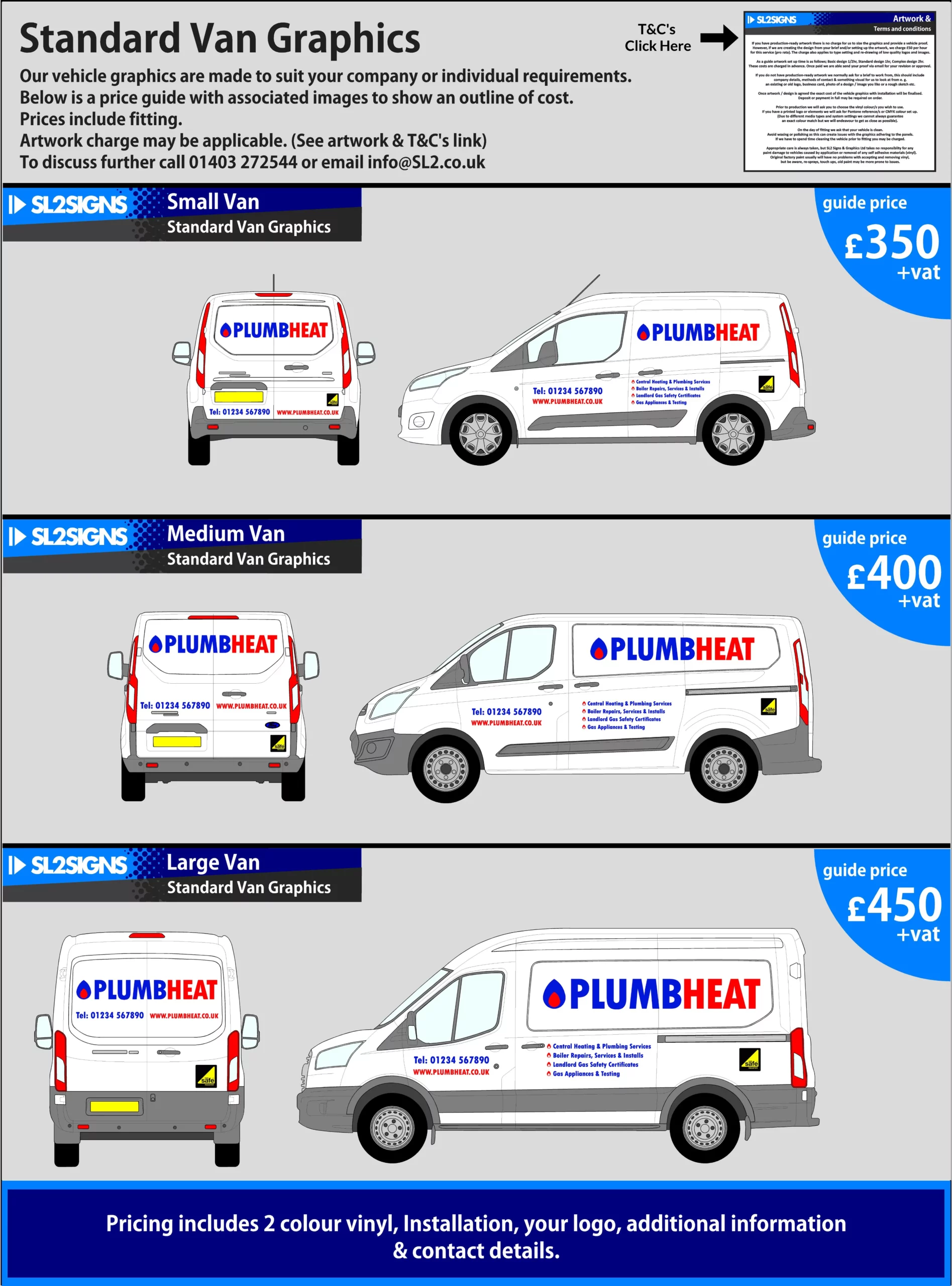Van Graphics Price Guide | Vehicle Branding | SL2 Signs