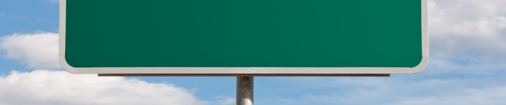 Post mounted sign banner